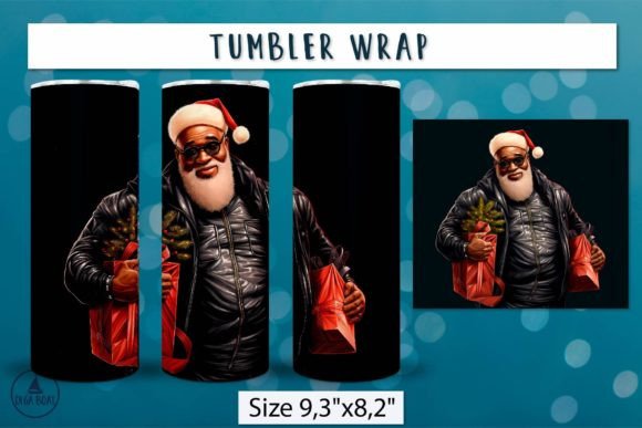 Black Santa Christmas Tumbler Png: Fresh Illustrations