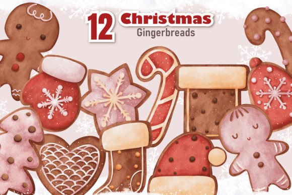 Christmas Gingerbreads Collection: Festive Illustrations