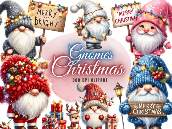 Christmas Gnome PNG: Festive Illustrations for Design