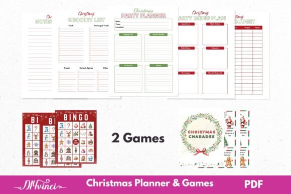 Christmas Party Planner Games: Festive Illustrations
