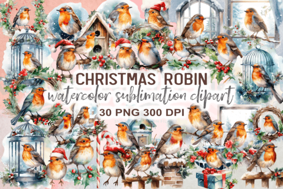 Christmas Robin Clipart: Freebies for Festive Branding