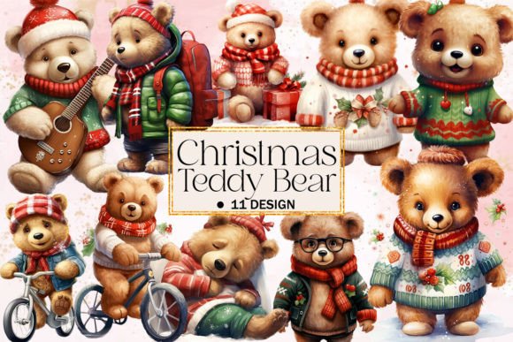 Christmas Teddy Bear Clipart & Illustrations Review