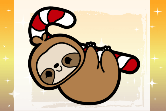 Cute Christmas Sloth Illustrations Review