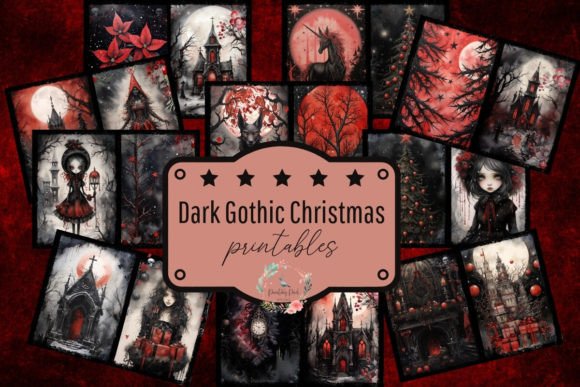 Dark Gothic Christmas Paper: Illustrations Review