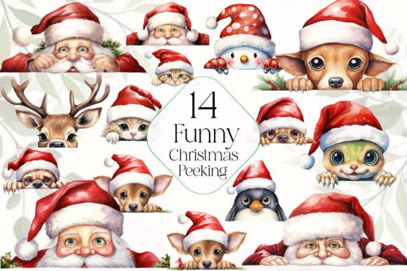 Funny Christmas Peeking Sublimation: A Designer’s Review of Holiday Illustrations