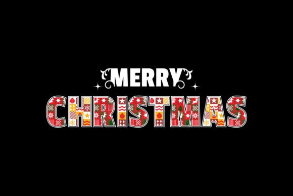 Merry Christmas Text Graphic Design Art: Illustrations Review