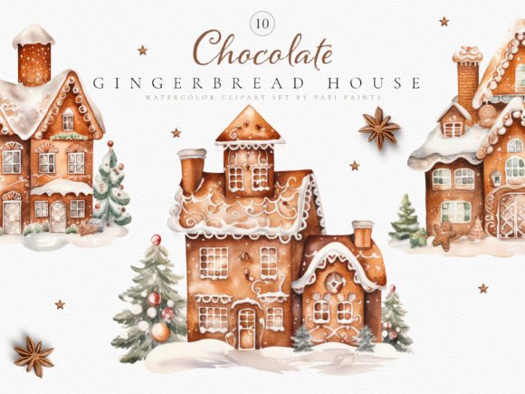 Review: Christmas Gingerbread House Clipart Set & Illustrations
