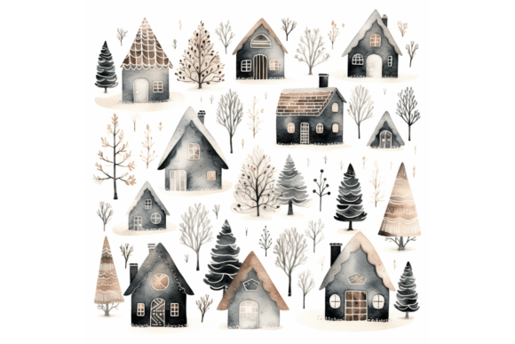 Skandinavian Christmas Clipart: Illustrations for Branding
