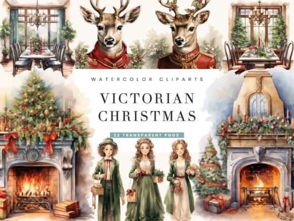 Vintage Victorian Christmas Clipart & Illustrations Review