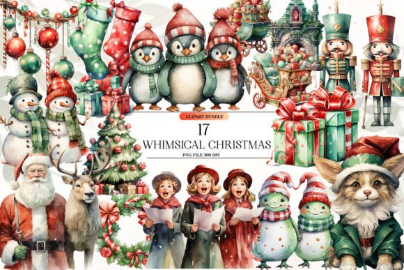 Whimsical Christmas Clipart Bundle: Illustrations Review